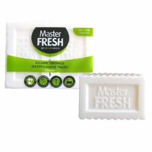 Мыло кусковое хозяйственное Master Fresh, 125г, в упаковке, 2шт.